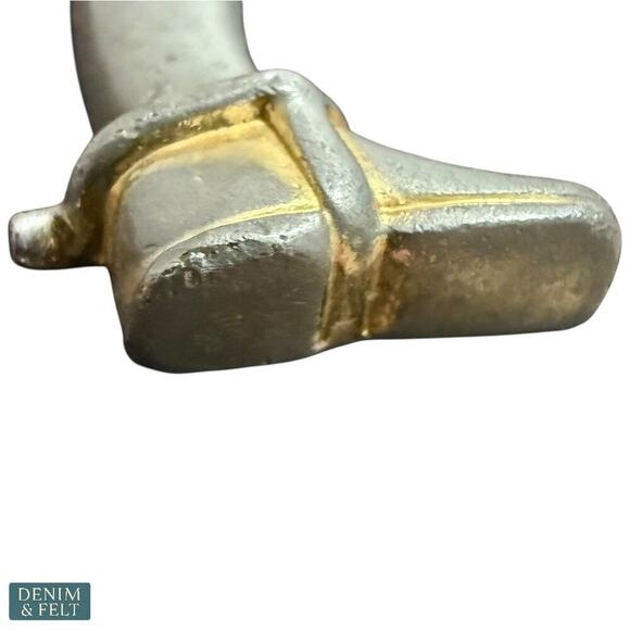 Gucci Vintage Boot Keychain Silver Brass Equestrian Style Made in Italy - Picture 7 of 15